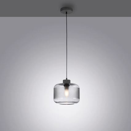 Paul Neuhaus 2005-25 - Candeeiro suspenso BOLETUS 1xE27/10W/230V diâmetro 23,5 cm cinzento