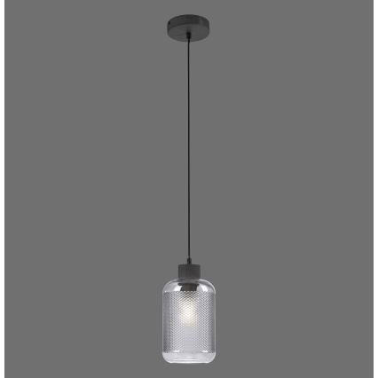 Paul Neuhaus 2006-25 - Candeeiro suspenso BOLETUS 1xE27/10W/230V diâmetro 14 cm cinzento