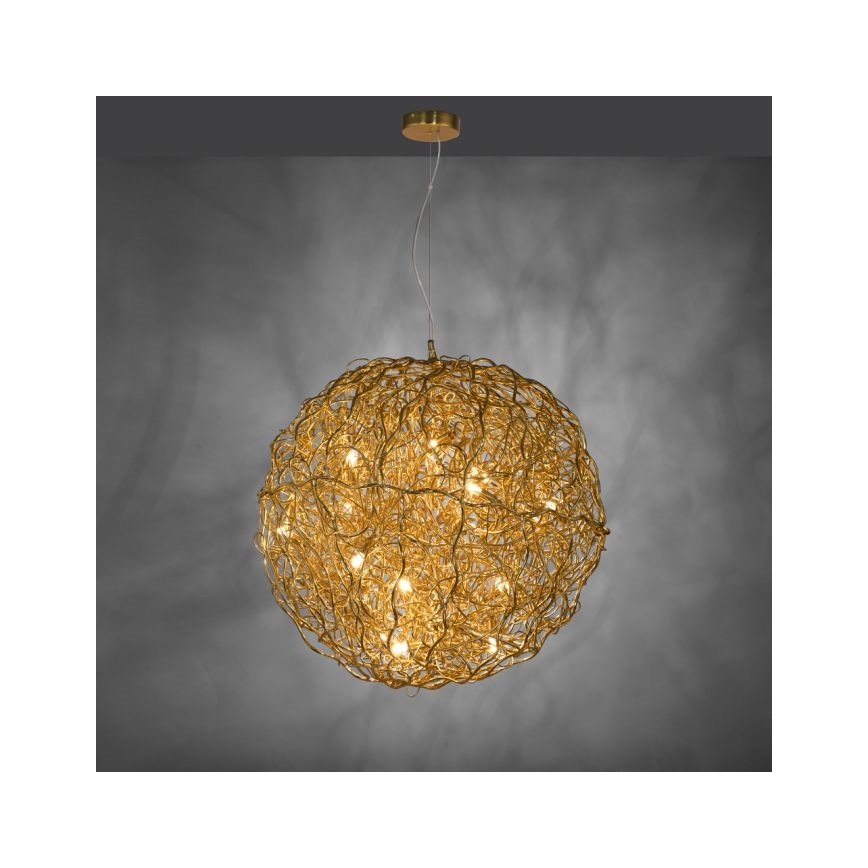Paul Neuhaus 2019-12 - Lustre suspenso por cabo SAREA 15xG9/40W/230V dourado