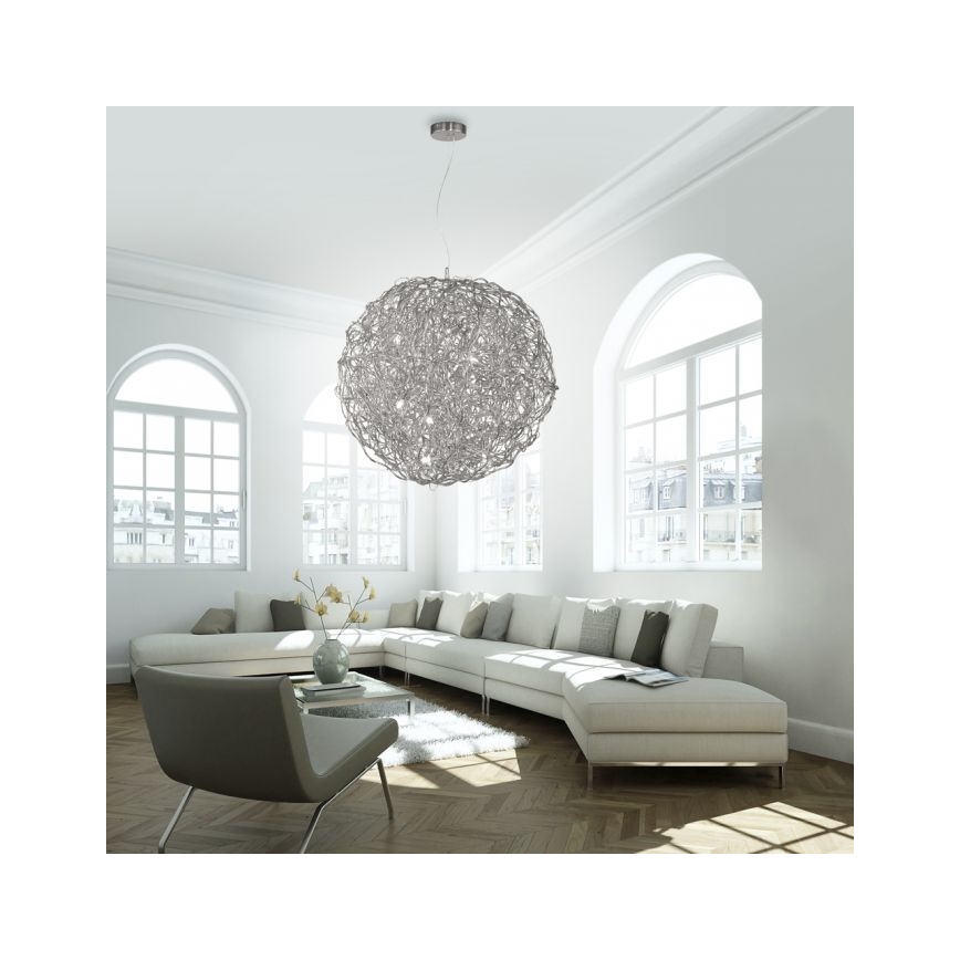 Paul Neuhaus 2019-21 - Lustre suspenso por cabo SAREA 15xG9/40W/230V prateado