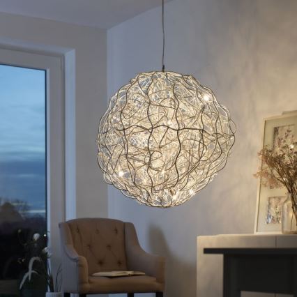 Paul Neuhaus 2019-21 - Lustre suspenso por cabo SAREA 15xG9/40W/230V prateado