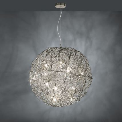 Paul Neuhaus 2019-21 - Lustre suspenso por cabo SAREA 15xG9/40W/230V prateado