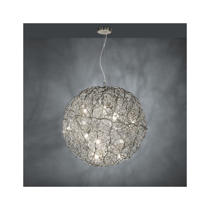 Paul Neuhaus 2019-21 - Lustre suspenso por cabo SAREA 15xG9/40W/230V prateado