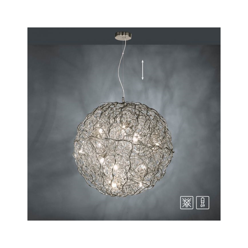 Paul Neuhaus 2019-21 - Lustre suspenso por cabo SAREA 15xG9/40W/230V prateado