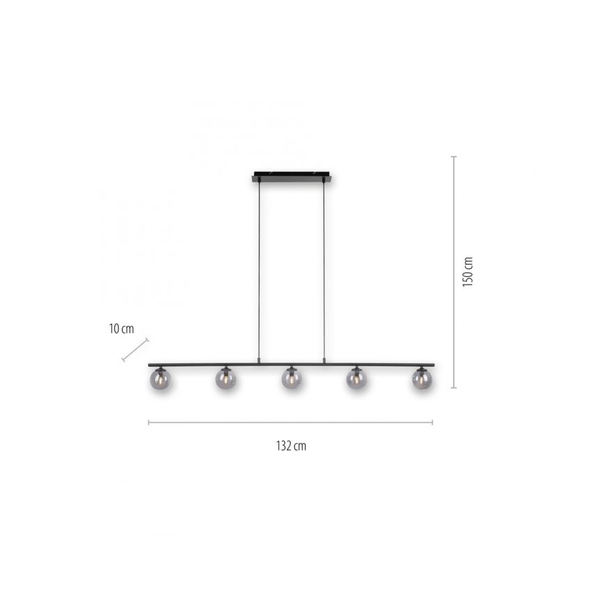 Paul Neuhaus 2026-18 - Candelabro suspenso LED WIDOW 5xG9/3W/230V