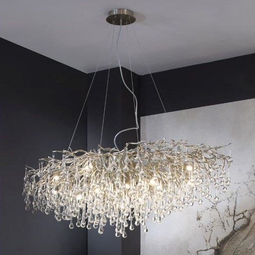 Paul Neuhaus 2031-55 - Candelabro suspenso ICICLE 15xG9/40W/230V
