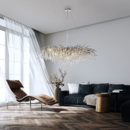 Paul Neuhaus 2031-55 - Candelabro suspenso ICICLE 15xG9/40W/230V