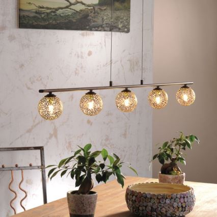 Paul Neuhaus 2040-48 - Candelabro num fio GRETA 5xG9/40W/230V