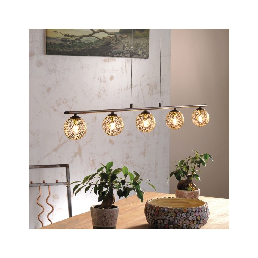 Paul Neuhaus 2040-48 - Candelabro num fio GRETA 5xG9/40W/230V