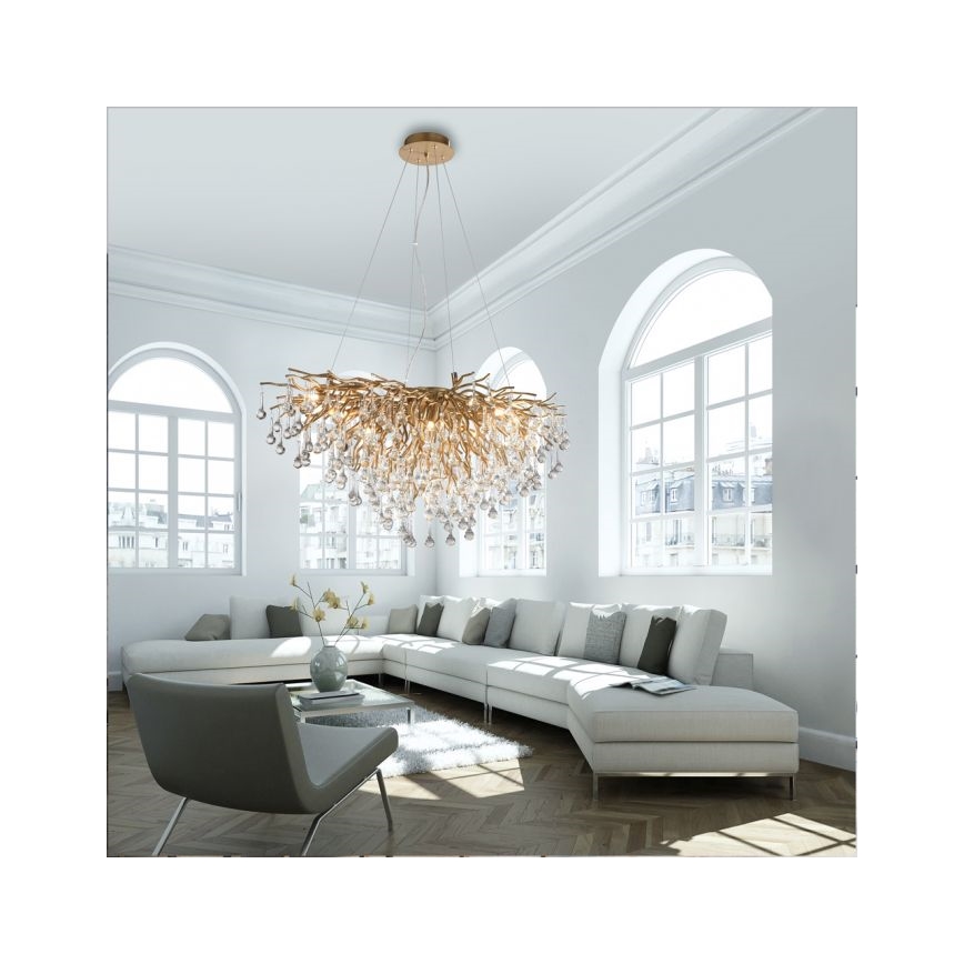Paul Neuhaus 2192-11 - Candelabro suspenso ICICLE 10xG9/40W/230V