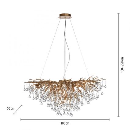 Paul Neuhaus 2192-11 - Candelabro suspenso ICICLE 10xG9/40W/230V