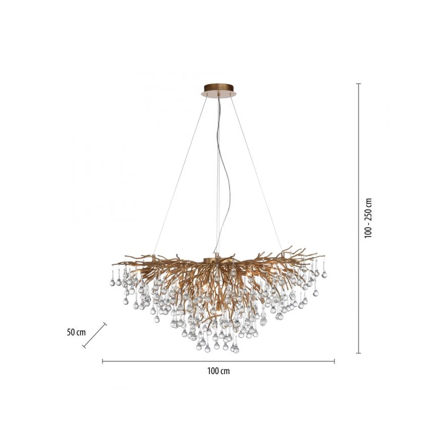 Paul Neuhaus 2192-11 - Candelabro suspenso ICICLE 10xG9/40W/230V