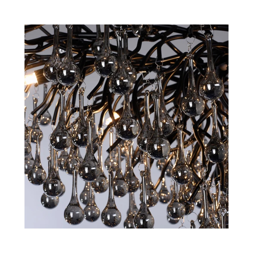 Paul Neuhaus 2192-18 - Lustre suspenso por cabo ICICLE 10xG9/40W/230V 50x100 cm preto