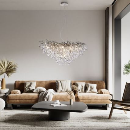 Paul Neuhaus 2192-55 - Candelabro suspenso ICICLE 10xG9/40W/230V cromado brilhante
