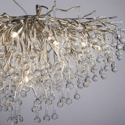 Paul Neuhaus 2192-55 - Candelabro suspenso ICICLE 10xG9/40W/230V cromado brilhante