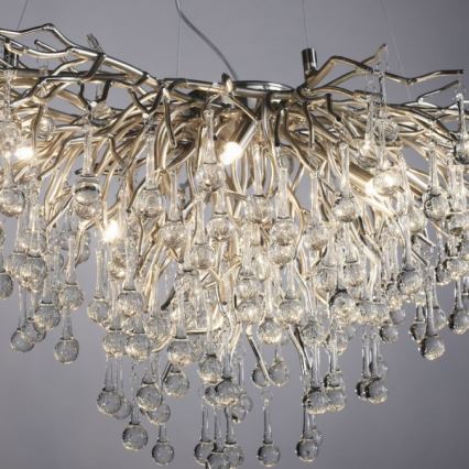 Paul Neuhaus 2192-55 - Candelabro suspenso ICICLE 10xG9/40W/230V cromado brilhante