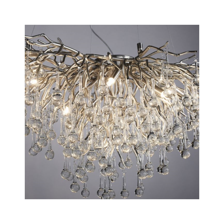 Paul Neuhaus 2192-55 - Candelabro suspenso ICICLE 10xG9/40W/230V cromado brilhante