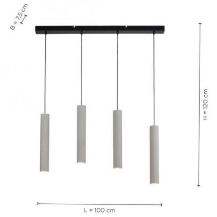 Paul Neuhaus 2204-22 - Candelabro suspenso ETON 4xGU10/35W/230V