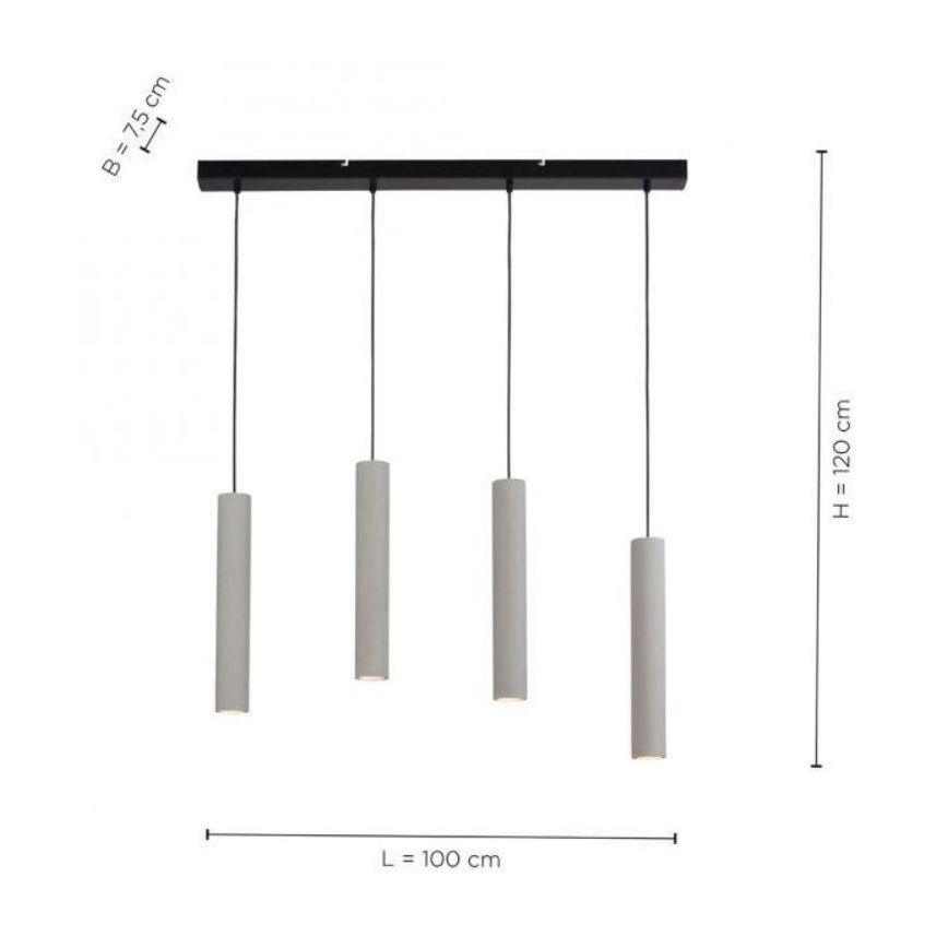 Paul Neuhaus 2204-22 - Candelabro suspenso ETON 4xGU10/35W/230V