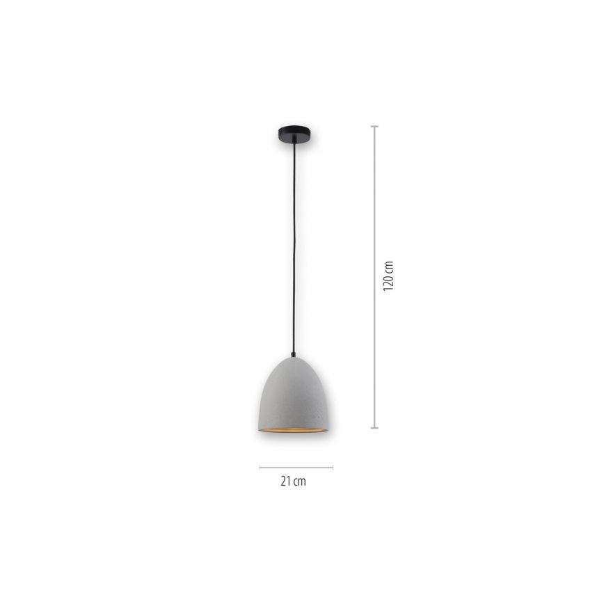 Paul Neuhaus 2231-22 - Candeeiro suspenso ETON 1xE27/40W/230V betão