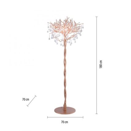 Paul Neuhaus 232-11 - Candeeiro de mesa ICICLE 5xG9/40W/230V cobre