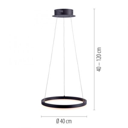 Paul Neuhaus 2381-13 - Candelabro suspenso LED com regulação TITUS LED/28W/230V