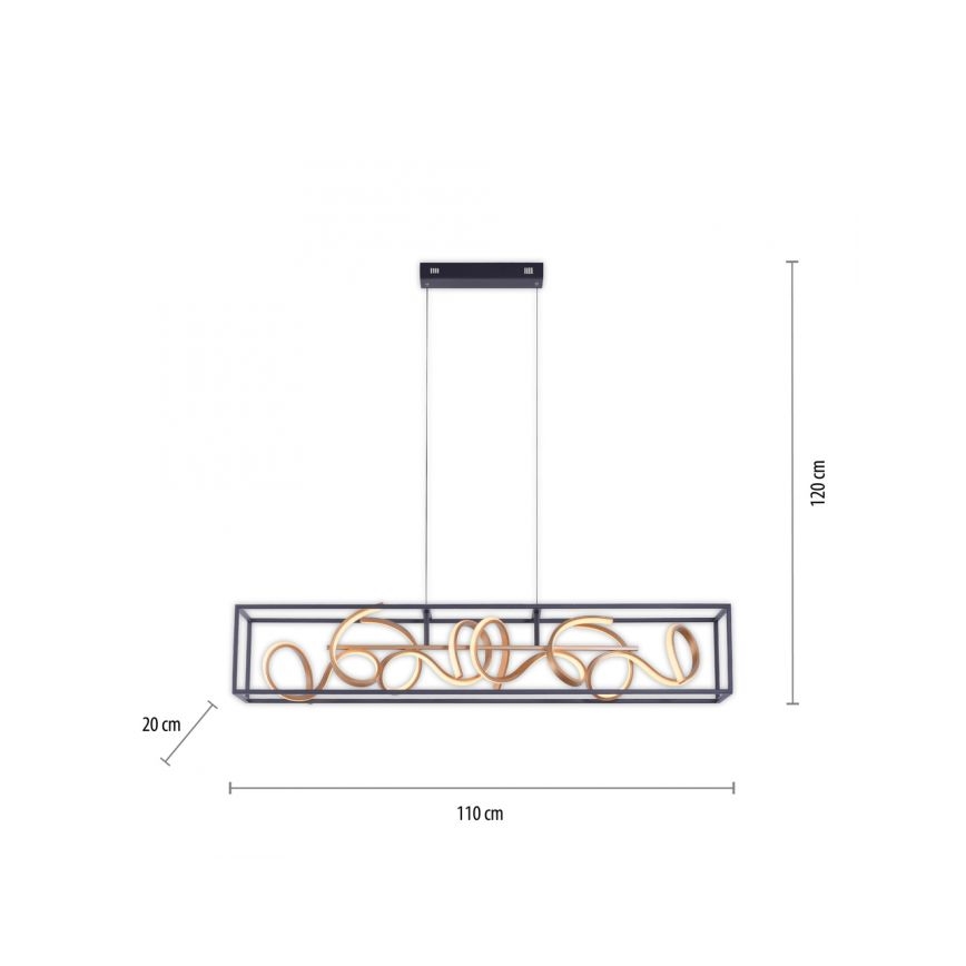 Paul Neuhaus 2416-18 - Candelabro num fio fosco LED SELINA 4xLED/10,2W/230V
