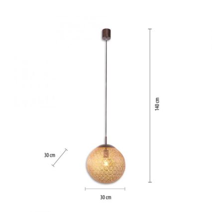 Paul Neuhaus 2420-48 - Candeeiro suspenso GRETA 1xE27/60W/230V diâmetro 30 cm