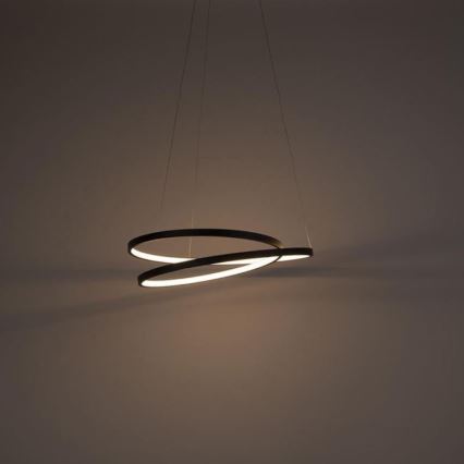 Paul Neuhaus 2472-18 - Candelabro suspenso LED com regulação ROMAN LED/30W/230V preto
