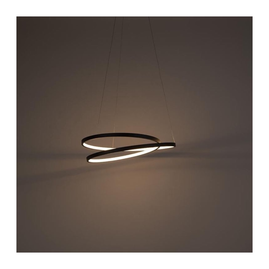 Paul Neuhaus 2472-18 - Candelabro suspenso LED com regulação ROMAN LED/30W/230V preto