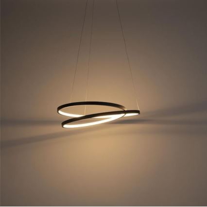 Paul Neuhaus 2472-18 - Candelabro suspenso LED com regulação ROMAN LED/30W/230V preto
