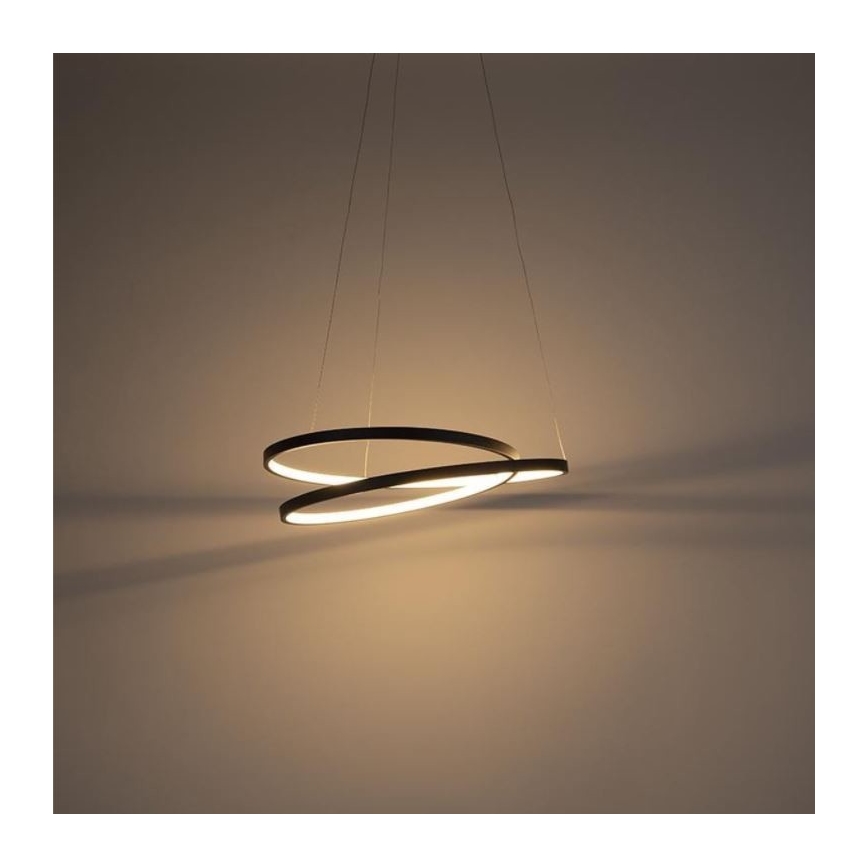 Paul Neuhaus 2472-18 - Candelabro suspenso LED com regulação ROMAN LED/30W/230V preto