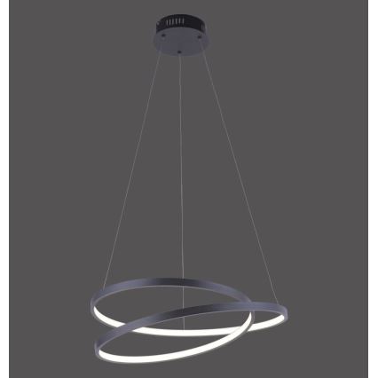 Paul Neuhaus 2472-18 - Candelabro suspenso LED com regulação ROMAN LED/30W/230V preto