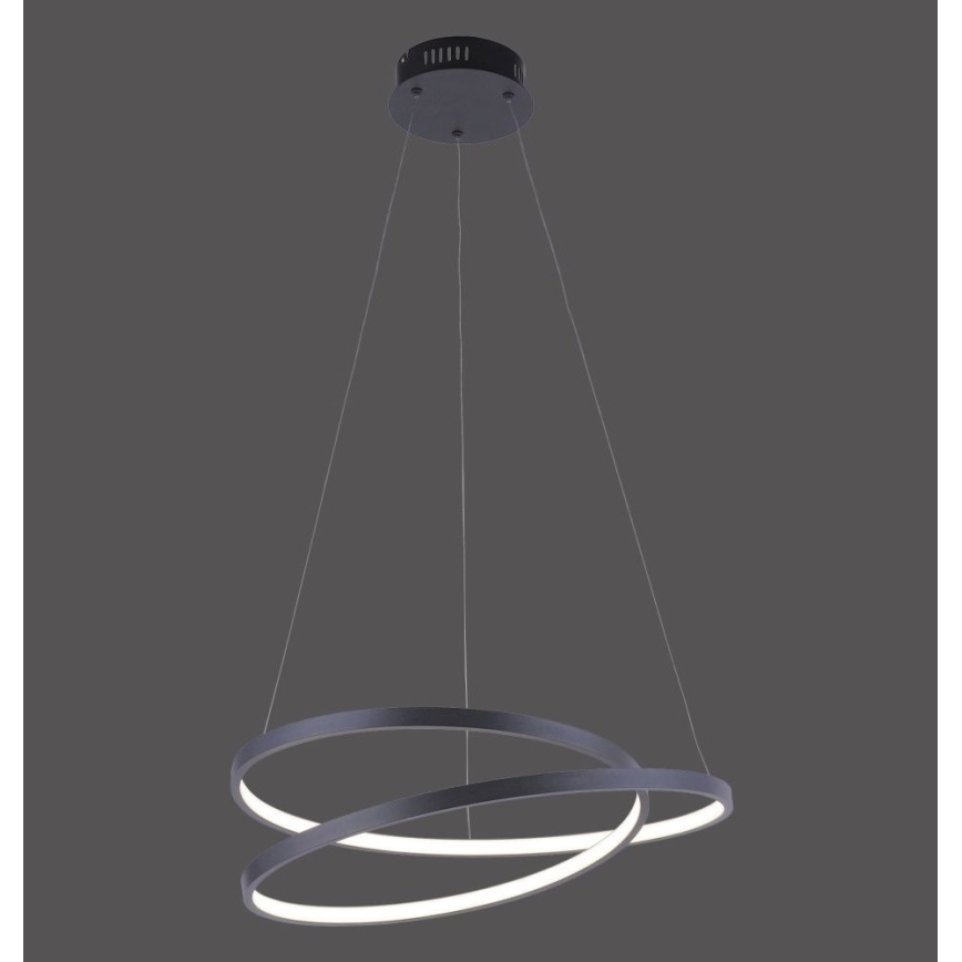 Paul Neuhaus 2472-18 - Candelabro suspenso LED com regulação ROMAN LED/30W/230V preto