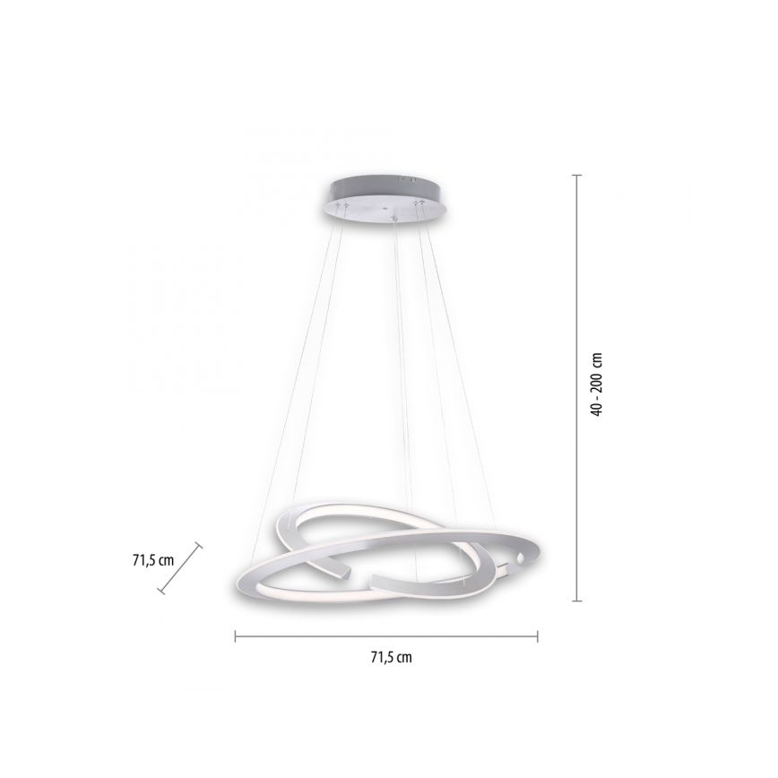 Paul Neuhaus 2491-55 - Candelabro suspenso LED com regulação ALESSA 2xLED/26W/230V + CR