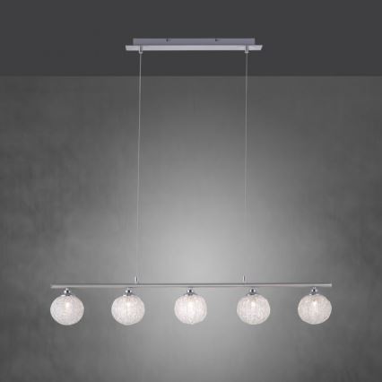 Paul Neuhaus 2790-55 - Candelabro suspenso WOMBLE 5xG9/28W/230V