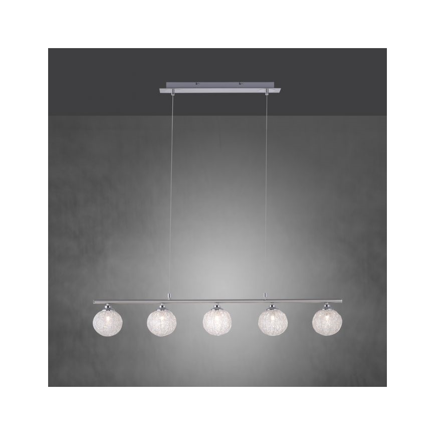 Paul Neuhaus 2790-55 - Candelabro suspenso WOMBLE 5xG9/28W/230V