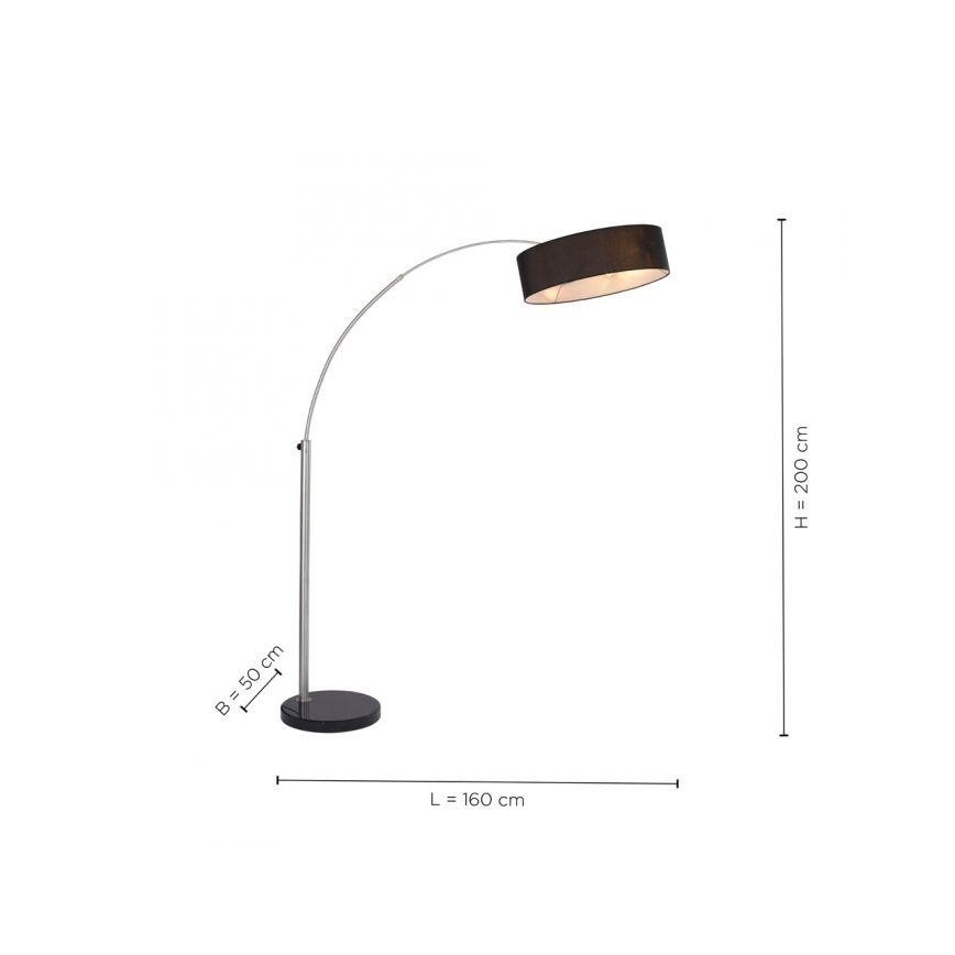 Paul Neuhaus 307-55 - Candeeiro de chão PETRO 3xE27/60W/230V
