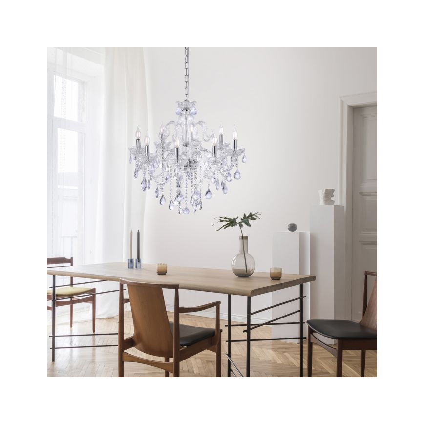 Paul Neuhaus 3081-00 - Candelabro suspenso de cristal GRACIA 8xE14/40W/230V