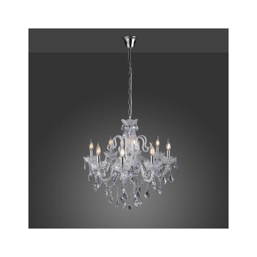 Paul Neuhaus 3081-00 - Candelabro suspenso de cristal GRACIA 8xE14/40W/230V