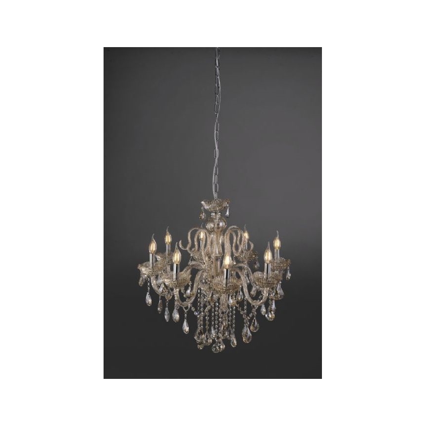 Paul Neuhaus 3081-97 - Candelabro suspenso de cristal GRACIA 8xE14/40W/230V dourado