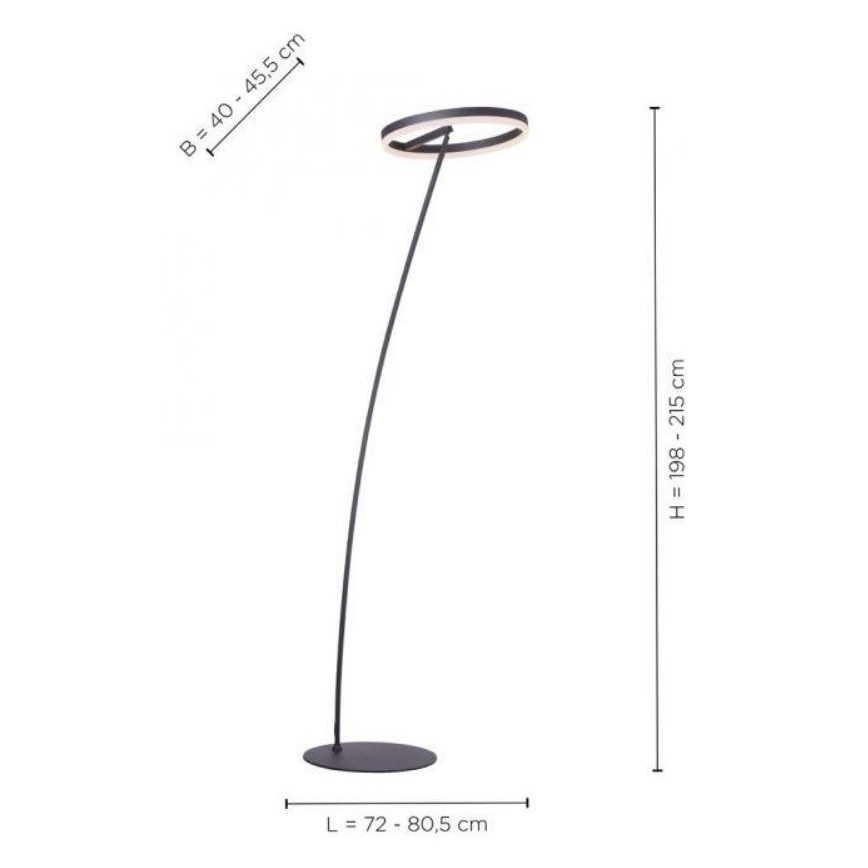Paul Neuhaus 381-13 - Candeeiro de chão LED com regulação TITUS LED/19,5W/230V