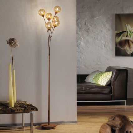Paul Neuhaus 398-48 - Luminária de piso GRETA 6xG9/40W/230V