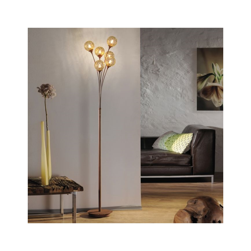 Paul Neuhaus 398-48 - Luminária de piso GRETA 6xG9/40W/230V