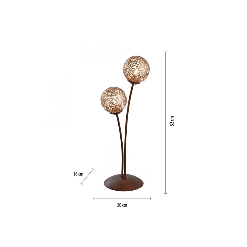Paul Neuhaus 4032-48 - Lâmpada de mesa GRETA 2xG9/40W/230V