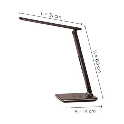 Paul Neuhaus 4595-23 - Candeeiro LED táctil com regulação e carregamento sem fios LED/5W/230V