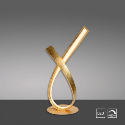 Paul Neuhaus 4720-12 - Candeeiro de mesa LED com regulação LINDA LED/11,4W/230V dourado