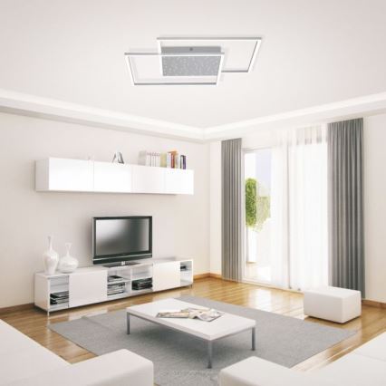 Paul Neuhaus 6024-55 - Candelabro montado à superfície LED com regulação YUKI LED/49W/230V + controlo remoto