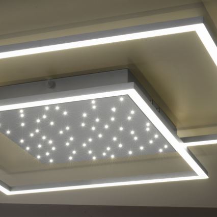 Paul Neuhaus 6024-55 - Candelabro montado à superfície LED com regulação YUKI LED/49W/230V + controlo remoto