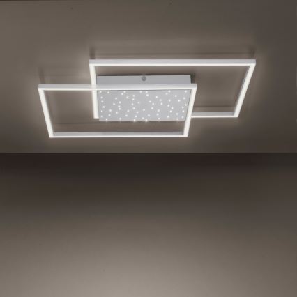 Paul Neuhaus 6024-55 - Candelabro montado à superfície LED com regulação YUKI LED/49W/230V + controlo remoto